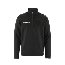 Craft Sport-Langarmshirt Squad Go Halfzip (Stehkragen, 100% rec. Polyester) schwarz Kinder