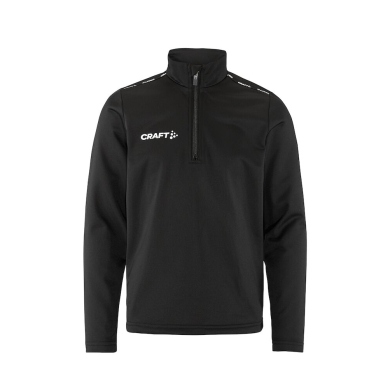 Craft Sport-Langarmshirt Squad Go Halfzip (Stehkragen, 100% rec. Polyester) schwarz Kinder