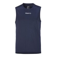 Craft Sport-Tank Rush 2.0 Singlet ärmellos (100% rec. Polyester) navyblau Herren