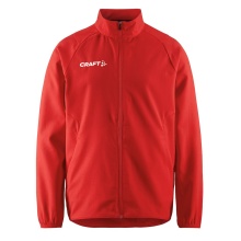 Craft Sport-Trainingsjacke Rush 2.0 Full Zip (hohe Elastizität) rot Kinder