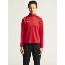 Craft Sport-Trainingsjacke Squad Go Full Zip (Seitentaschen mit Reißverschluss) rot Damen