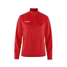 Craft Sport-Trainingsjacke Squad Go Full Zip (Seitentaschen mit Reißverschluss) rot Damen