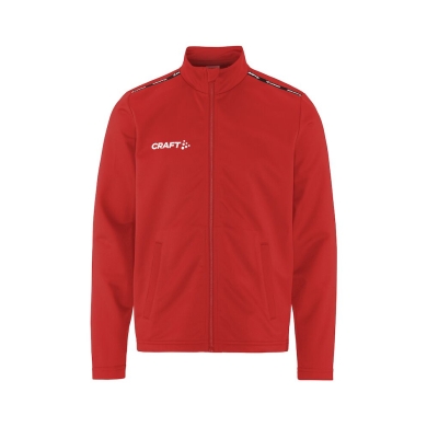 Craft Sport-Trainingsjacke Squad Go Full Zip (Seitentaschen mit Reißverschluss) rot Kinder