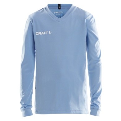 Craft Sport-Langarmshirt (Trikot) Squad Solid - hohe Elastizität, ergonomisches Design - hellblau Kinder