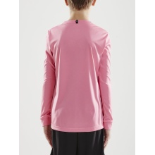 Craft Sport-Langarmshirt (Trikot) Squad Solid - hohe Elastizität, ergonomisches Design - pink Kinder