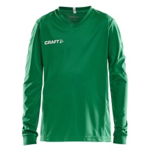 Craft Sport-Langarmshirt (Trikot) Squad Solid - hohe Elastizität, ergonomisches Design - grün Kinder