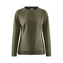 Craft Sweatshirt Core Soul Crew (komfortable Passform, Front-Reißverschluss) khakigrün Damen