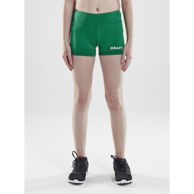 Craft Sport-Tight Squad Hotpants (funktionell Material, enganliegend) kurz grün Kinder