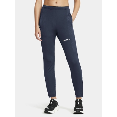 Craft Trainingshose Extend Pant (enganliegend, Seitentaschen mit Reissverschluss) lang navyblau Damen