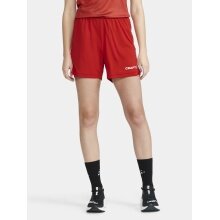 Craft Trainingshose Premier Shorts (rec. Polyester, ergonomisches Design) kurz rot Damen