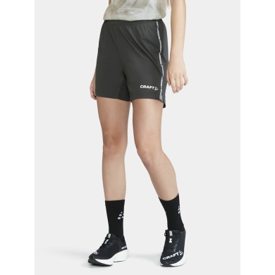 Craft Trainingshose Premier Shorts (rec. Polyester, ergonomisches Design) kurz dunkelgrau Damen