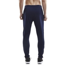 Craft Trainingshose Progress Pant (Seitentaschen mit Reissverschluss) lang navyblau/weiss Herren