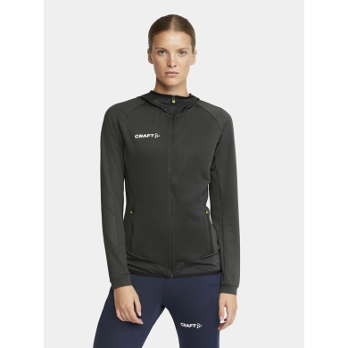 Craft Trainingsjacke Extend Full Zip (mit Reißverschlusstaschen, elastisches Material) asphaltgrau Damen