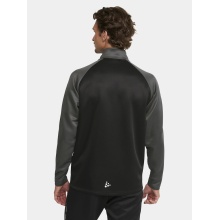 Craft Sport-Trainingsjacke Squad 2.0 Full Zip (mit Seitentaschen, elastisch Funktionsmaterial) schwarz/grau Herren