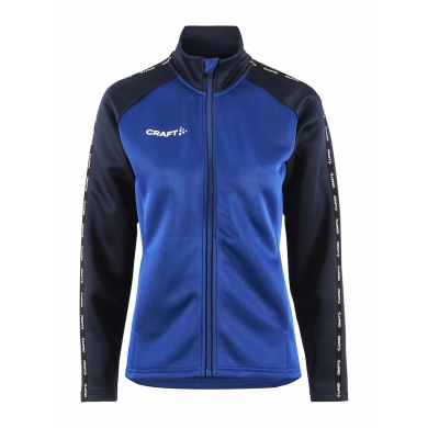 Craft Sport-Trainingsjacke Squad 2.0 Full Zip (mit Seitentaschen, elastisch Funktionsmaterial) kobaltblau Damen