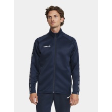 Craft Sport-Trainingsjacke Squad 2.0 Full Zip (mit Seitentaschen, elastisch Funktionsmaterial) navyblau Herren