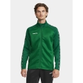 Craft Sport-Trainingsjacke Squad 2.0 Full Zip (mit Seitentaschen, elastisch Funktionsmaterial) grün Herren