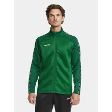 Craft Sport-Trainingsjacke Squad 2.0 Full Zip (mit Seitentaschen, elastisch Funktionsmaterial) grün Herren