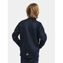 Craft Sport-Trainingsjacke Squad 2.0 Full Zip (mit Seitentaschen, elastisch Funktionsmaterial) navyblau Kinder