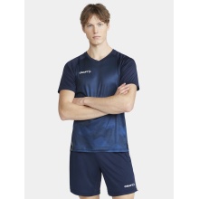 Craft Sport-Tshirt (Trikot) Premier Fade Jersey (rec. Polyester, V-Ausschnitt) navyblau Herren