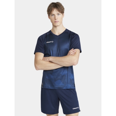 Craft Sport-Tshirt (Trikot) Premier Fade Jersey (rec. Polyester, V-Ausschnitt) navyblau Herren