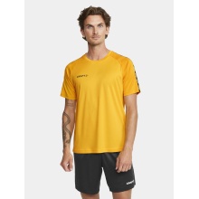 Craft Sport-Tshirt Squad 2.0 Contrast Jersey (hohe Elastizität, bequeme Passform) gelb/gold Herren