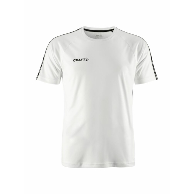 Craft Sport-Tshirt Squad 2.0 Contrast Jersey (hohe Elastizität, bequeme Passform) weiss Herren