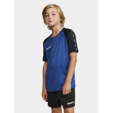 Craft Sport-Tshirt Squad 2.0 Contrast Jersey (hohe Elastizität, bequeme Passform) kobaltblau Kinder