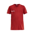 Craft Sport-Tshirt (Trikot) Squad Solid - lockere Schnitt, schnelltrocknend - rot Kinder