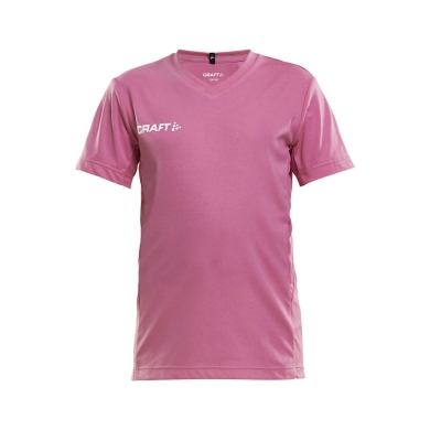 Craft Sport-Tshirt (Trikot) Squad Solid - lockere Schnitt, schnelltrocknend - pink Kinder