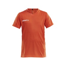 Craft Sport-Tshirt (Trikot) Squad Solid - lockere Schnitt, schnelltrocknend - orange Kinder