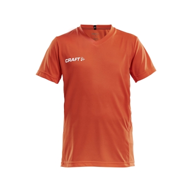 Craft Sport-Tshirt (Trikot) Squad Solid - lockere Schnitt, schnelltrocknend - orange Kinder