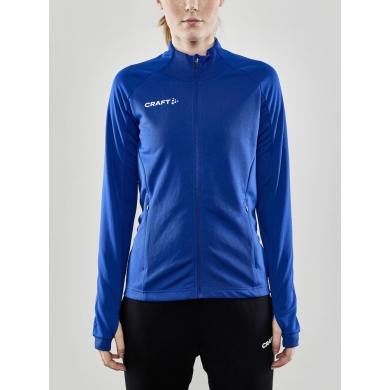 Craft Trainingsjacke Evolve Full Zip - strapazierfähige Mid-Layer-Jacke aus Stretchmaterial - kobaltblau Damen