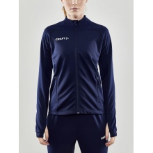 Craft Trainingsjacke Evolve Full Zip - strapazierfähige Mid-Layer-Jacke aus Stretchmaterial - navyblau Damen