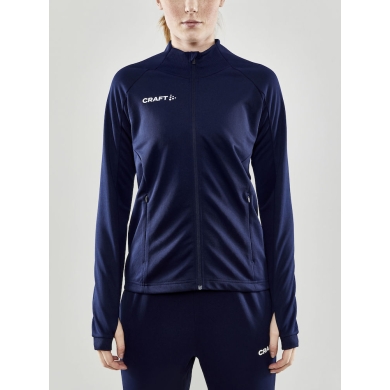 Craft Trainingsjacke Evolve Full Zip - strapazierfähige Mid-Layer-Jacke aus Stretchmaterial - navyblau Damen