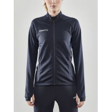 Craft Trainingsjacke Evolve Full Zip - strapazierfähige Mid-Layer-Jacke aus Stretchmaterial - dunkelgrau Damen