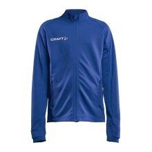 Craft Trainingsjacke Evolve Full Zip - strapazierfähige Mid-Layer-Jacke aus Stretchmaterial - kobaltblau Kinder