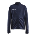 Craft Trainingsjacke Evolve Full Zip - strapazierfähige Mid-Layer-Jacke aus Stretchmaterial - navyblau Kinder