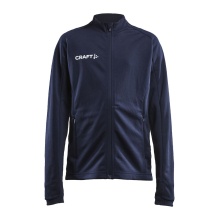 Craft Trainingsjacke Evolve Full Zip - strapazierfähige Mid-Layer-Jacke aus Stretchmaterial - navyblau Kinder