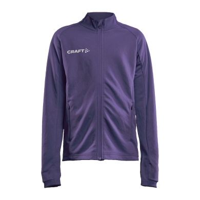 Craft Trainingsjacke Evolve Full Zip - strapazierfähige Mid-Layer-Jacke aus Stretchmaterial - violett Kinder