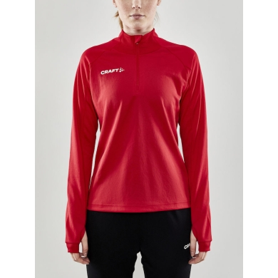 Craft Sport-Langarmshirt Evolve Halfzip - strapazierfähig, aus Stretchmaterial - rot Damen