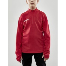 Craft Sport-Langarmshirt Evolve Halfzip - strapazierfähig, aus Stretchmaterial - rot Kinder