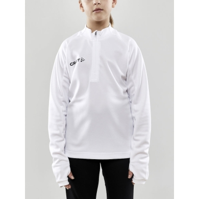 Craft Sport-Langarmshirt Evolve Halfzip - strapazierfähig, aus Stretchmaterial - weiss Kinder