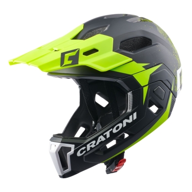 Cratoni Fahrradhelm C-Maniac 2.0 MX (Full Protection) matt schwarz/limegrün