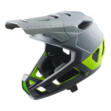 Cratoni Fahrradhelm Interceptor 2.0 (Full Protection) grau/lime matt