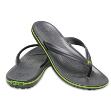 Crocs Zehensandalen Crocband Flip graphit/lime