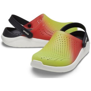 Crocs Sandale LiteRide Clog Color Dip gelb/rot Herren/Damen - 1 Paar