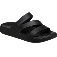 Crocs Sandale Getaway Strappy (leichtes, nahtlos, flexibel) schwarz Damen