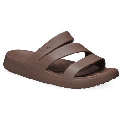 Crocs Sandale Getaway Strappy (leichtes, nahtlos, flexibel) braun Damen