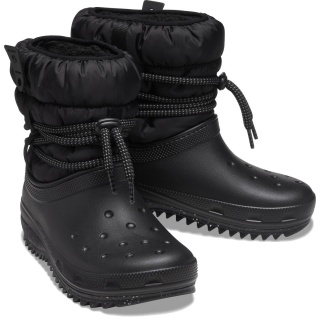 Crocs Winterstiefel Classic Neo Puff Luxe Boot wasserfest mit Innenfutter schwarz Damen